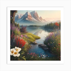 Mountain Lake Art Print