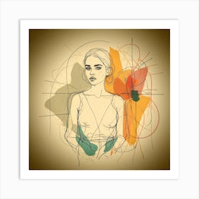 Illustration Of A Woman Art Print