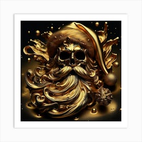 Santa Claus Skull Art Print