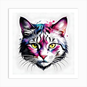 Cat Painting 1 Art Print