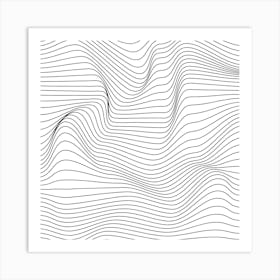 Abstract Wavy Lines Background Art Print