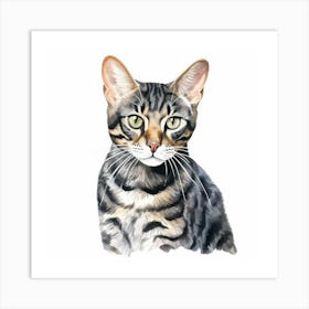 Black Bengal Cat Portrait 2 Art Print