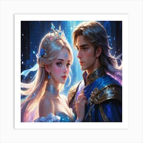 Princess And Prince Art Print