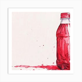 Red Wine Bottle Art Print