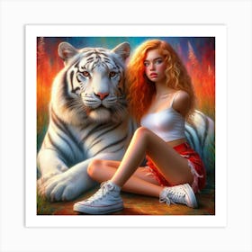 White Tiger 33 Art Print