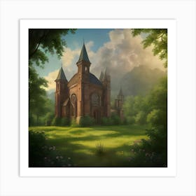 Castle In The Woods Art Print