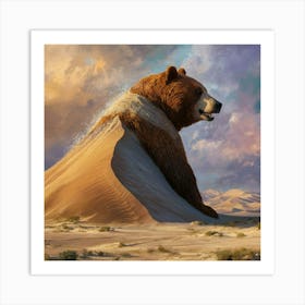 Bear In The Desert Art Print