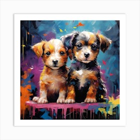 Two Puppies Art Print