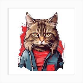 The cat design Art Print