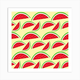 Watermelon Pattern Art Print