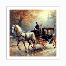 Horse Drawn Carriage 1 Art Print