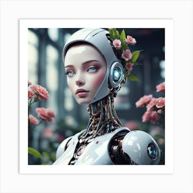 Beautiful robot Art Print