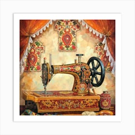 Manuel Old Sewing Machine Art Print