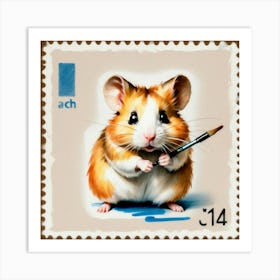 Hamster Artist Art Print