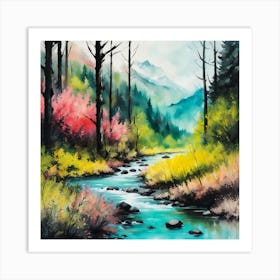 River In The Woods 1 Art Print