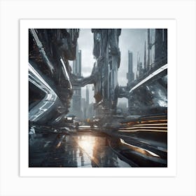 Futuristic City 335 Art Print