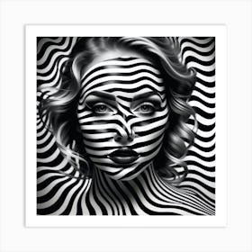 Black And White Zebra Print Art Print