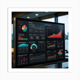 Corporate Dashboard Featuring An Overview Of Performance Indicators Business Analytics And Financi 2 1 Art Print