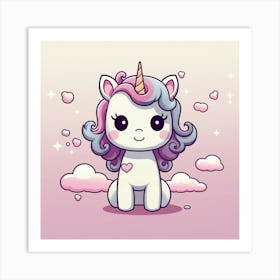 Cute Unicorn 157 Art Print