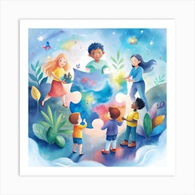 Children'S Jigsaw Puzzle Art Print