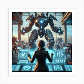 Alina Volkov Ai Controlled Kaiju Mechs Art Print