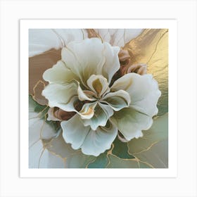 Flower In Gold Art Print