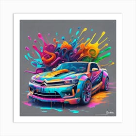 Splatter Car Art Print