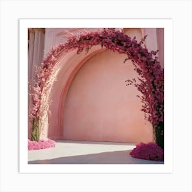 Pink Wedding Arch 1 Art Print