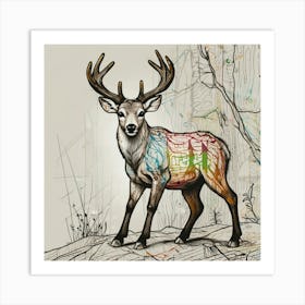 Deer! 48 Art Print