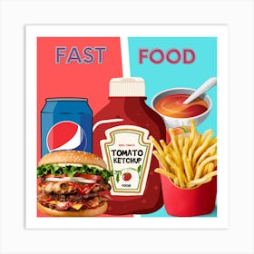 Fast Food Art Print