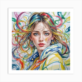 Colorful Girl Art Print