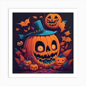 Halloween Pumpkins 17 Art Print