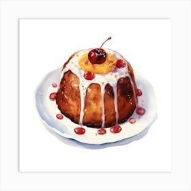 Watercolor Cake Illustration Art Print