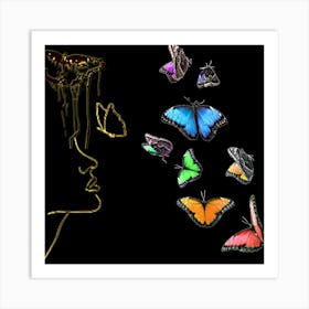 Butterfly Kiss Art Print