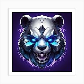 Panda Head Art Print