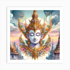 Thailand Buddha Art Print