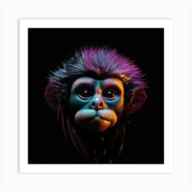 Monkey Head 2 Art Print