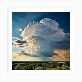 Cumulus Clouds Towering High Creating An Overcast Day In A Natural Outdoor Landscape Cumulus Clou 2 2 Art Print