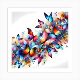 Colorful Butterflies 3 Art Print