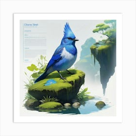 Blue Bird Art Print