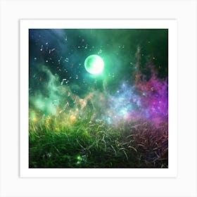 Colorful Night Sky 1 Art Print