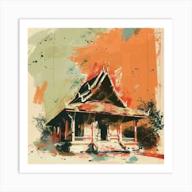 A Thailand Expressive Strokes Illustration 1720037385 1 Art Print