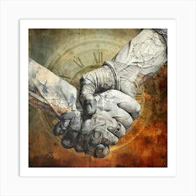 Hands Surreal Illustration Art 04 Art Print