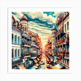 Cityscape Painting Art Print