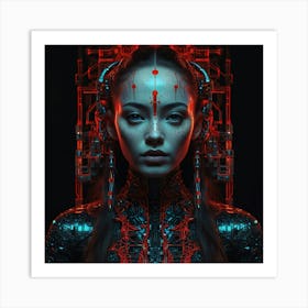 Cybernetic Woman Art Print