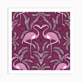 Pink Flamingos Art Print