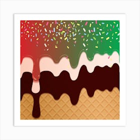 Ice Cream Background 2 Art Print