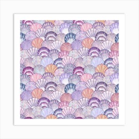 Seashells Beautiful Marine Colors Art Print