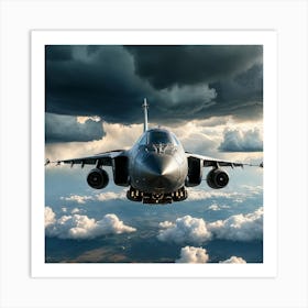 F-16 Fighter Jet In The Sky Art Print