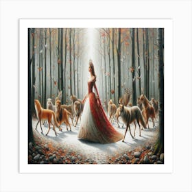 King And Queen In The Forest Art Print